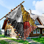 5KT. 4 Directions Native American-30x40 House Flag Mockup 5