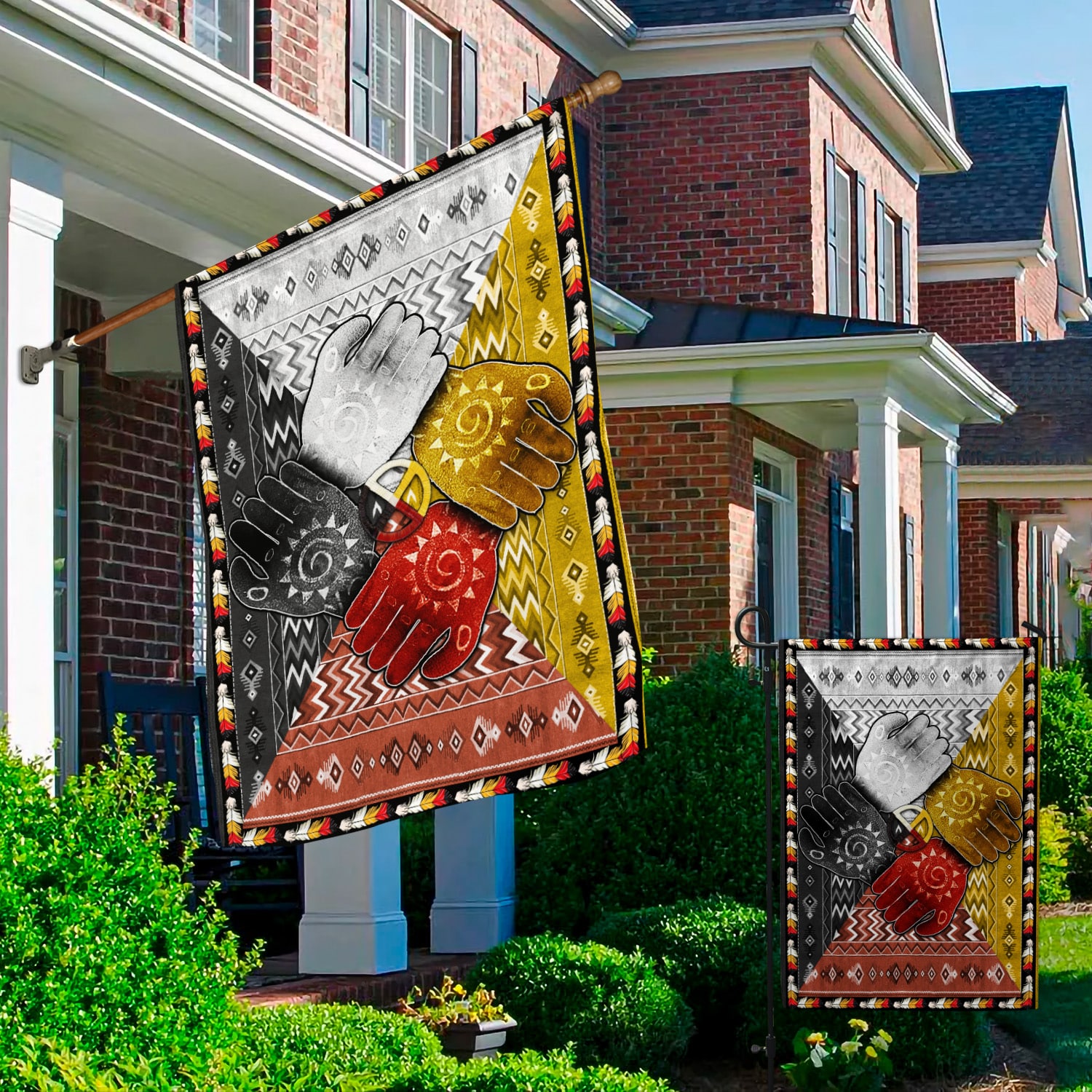 5KT. 4 Directions Native American-30x40 Garden & House Mockup 2