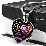 Personalized Photo All I Want Is For My Dad In Heaven I Love And Miss Him Hearts Pendant Necklace - Memorial Dad Necklace Personalized Photo All I Want Is For My Dad In Heaven I Love And Miss Him Hearts Pendant Necklace - Memorial Dad Necklace