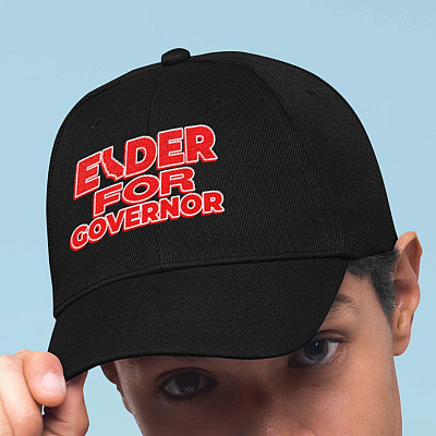Alternative view of Elder for Governor Political Twill Cap - High-Profile Snapback Hat