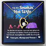 Camping Van To My Smokin Hot Wife The First Time Our Eyes Met Forever Love Heart Necklace - Forever Love Necklace (18K Yellow Gold)