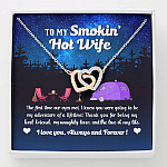 Camping Van To My Smokin Hot Wife The First Time Our Eyes Met Interlocking Hearts Necklace - Interlocking Hearts Necklace