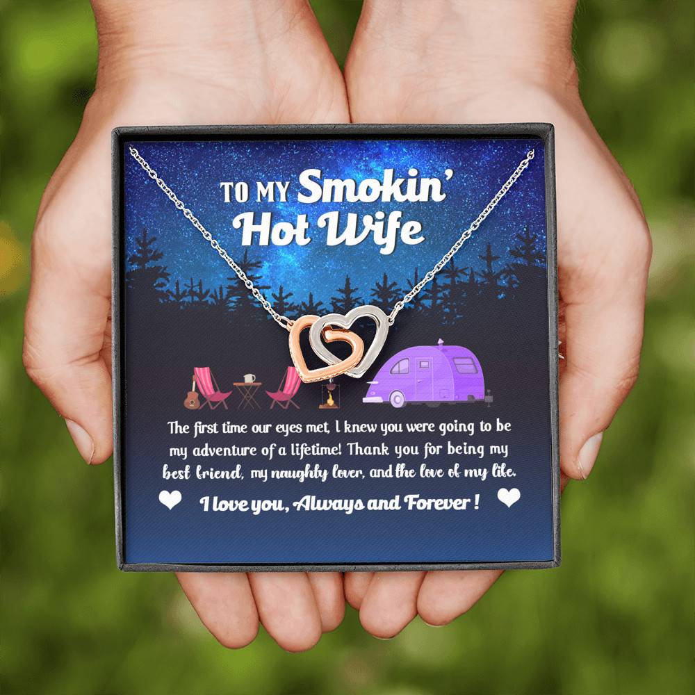 Camping Van To My Smokin Hot Wife The First Time Our Eyes Met Interlocking Hearts Necklace