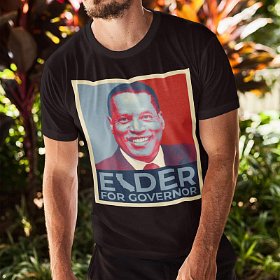 Alternative view of Elder for Governor Hope T-Shirt - Support Larry Elder Shirt