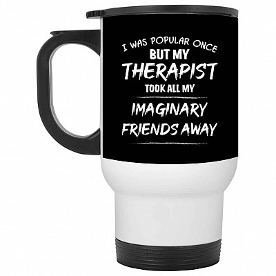 14 oz. White Travel Mug