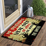 2VT. No Trespassing Hiding The Bodies sample design Doormat mockup 3