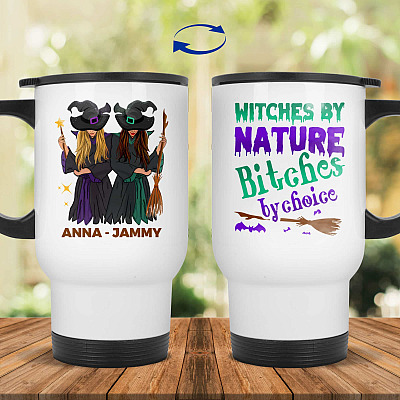 14 oz. White Travel Mug