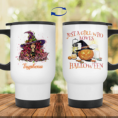 14 oz. White Travel Mug