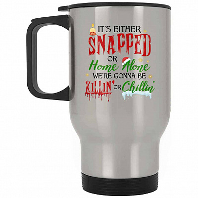 14 oz. Silver Travel Mug