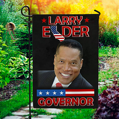 Larry Elder Governor Decorative Garden Flag - Indoor Outdoor Flag - House Flag