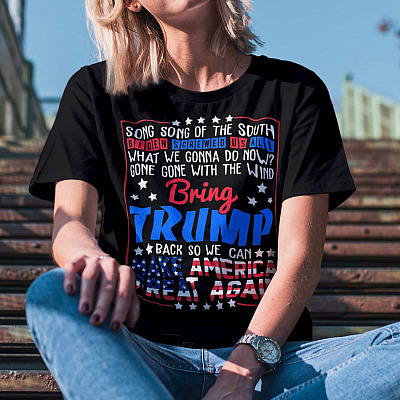 Alternative view of Song Song Of The South Bring Trump Back So We Can Make America Great Again T-Shirt - Support Trump Shirt