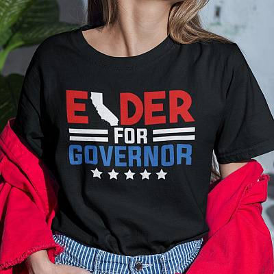 Alternative view of Larry Elder For Governor Of California T-Shirt - CA Governor Election Shirt - Save California Shirt