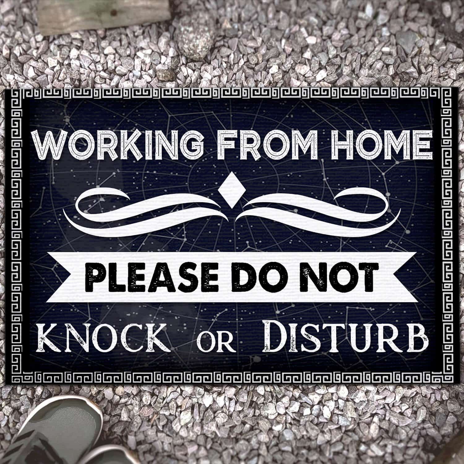 3HV. Working From Home (4) Doormat mockup 13