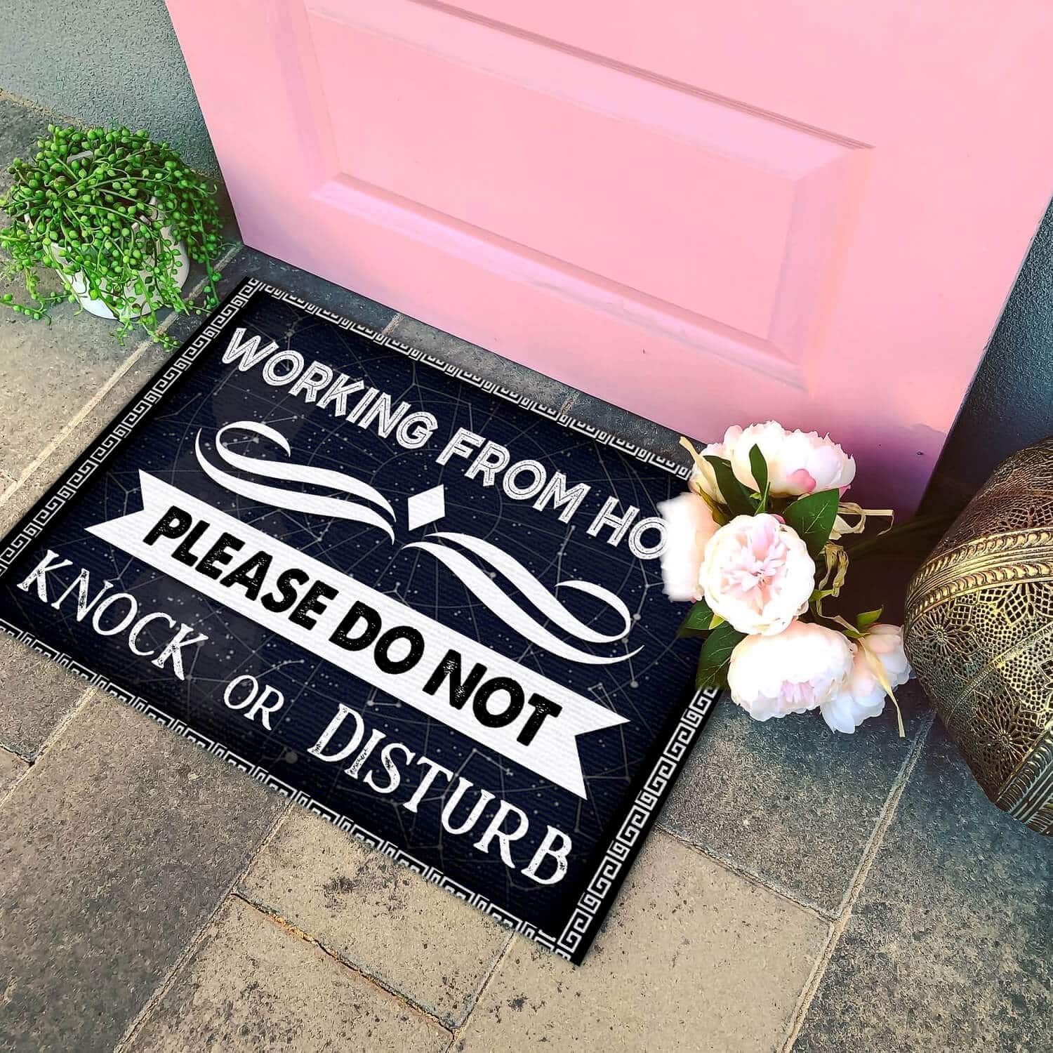 3HV. Working From Home (4) Doormat mockup 4
