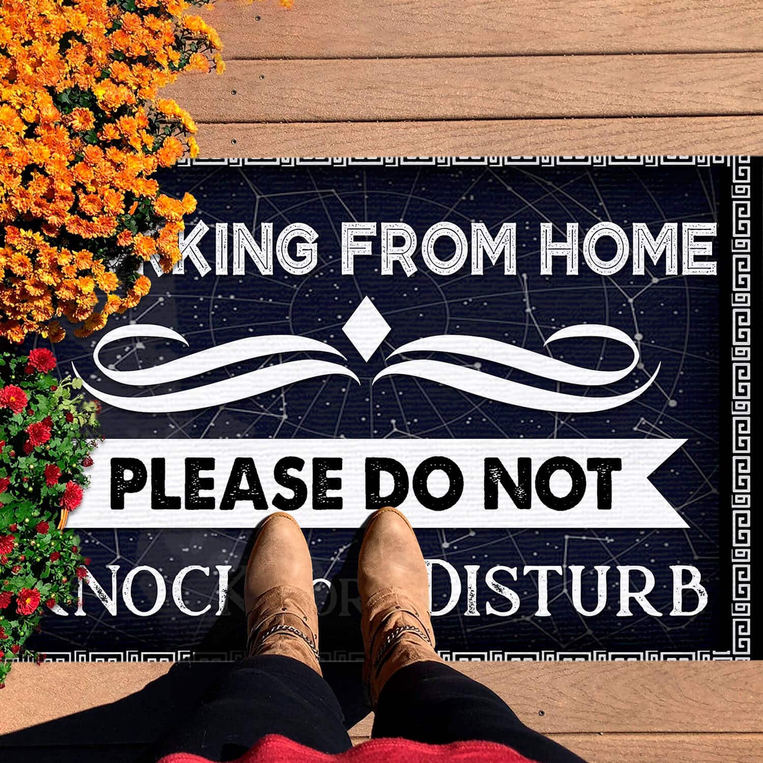 3HV. Working From Home (4) Doormat mockup 7