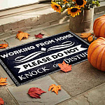 3HV. Working From Home (4) Doormat mockup 9