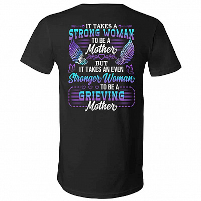 It Takes A Strong Woman To Be AV-Neck, Black, V-Neck T-Shirt