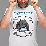 Type 1 Diabetes Awareness Ribbon T-Shirt - V-Neck Tee - Diabetes Cycle Shirt