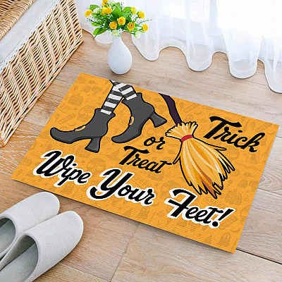 Alternative view of Trick Or Treat Wipe Your Feet Doormat - Wipe Your Feet Doormat - Halloween Indoor Outdoor Doormat