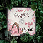 Always My Daughter Forever My Friend Mom and Daughter Love Knot Pendant Necklace