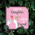 Mom and Daughter Always My Daughter Forever My Friend Interlocking Hearts Pendant Necklace