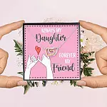 Mom and Daughter Always My Daughter Forever My Friend Interlocking Hearts Pendant Necklace