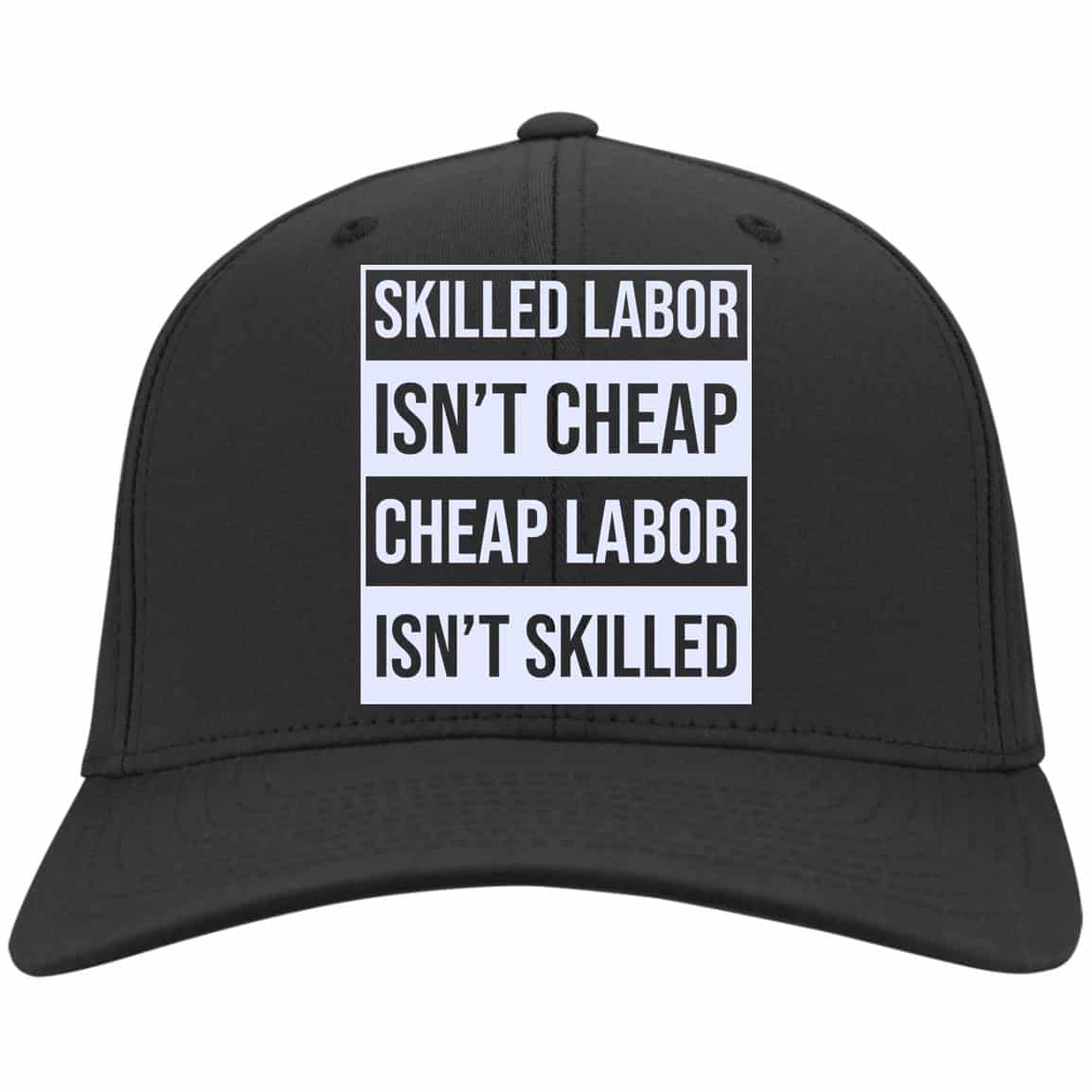skilled labor hat, Black, Twill Cap