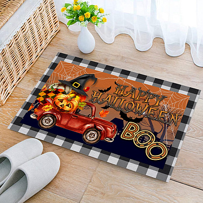 Happy Halloween Boo House Doormat - Outdoor Indoor Doormat