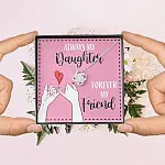 Mom and Daughter Always My Daughter Forever My Friend Love Knot Pendant Necklace