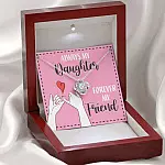 Mom and Daughter Always My Daughter Forever My Friend Love Knot Pendant Necklace