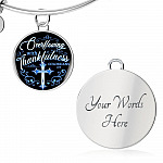 Overflowing With Thankfulness Circle Pendant Necklace