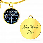 Overflowing With Thankfulness Circle Pendant Necklace