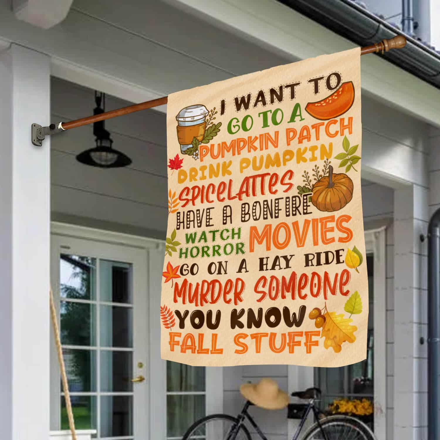 4TM. Fall Stuff -30x40 House Flag Mockup 1