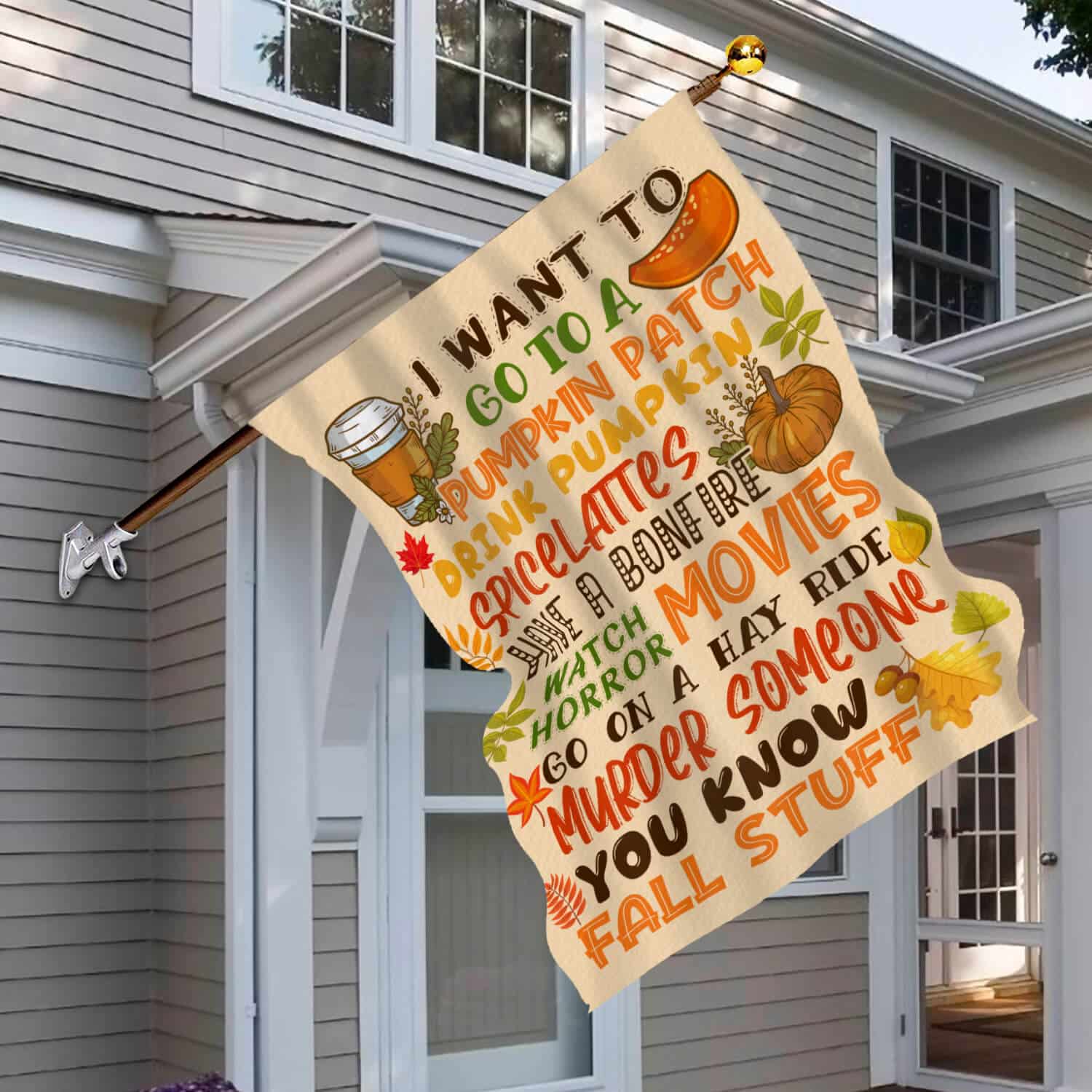 4TM. Fall Stuff -30x40 House Flag Mockup 6