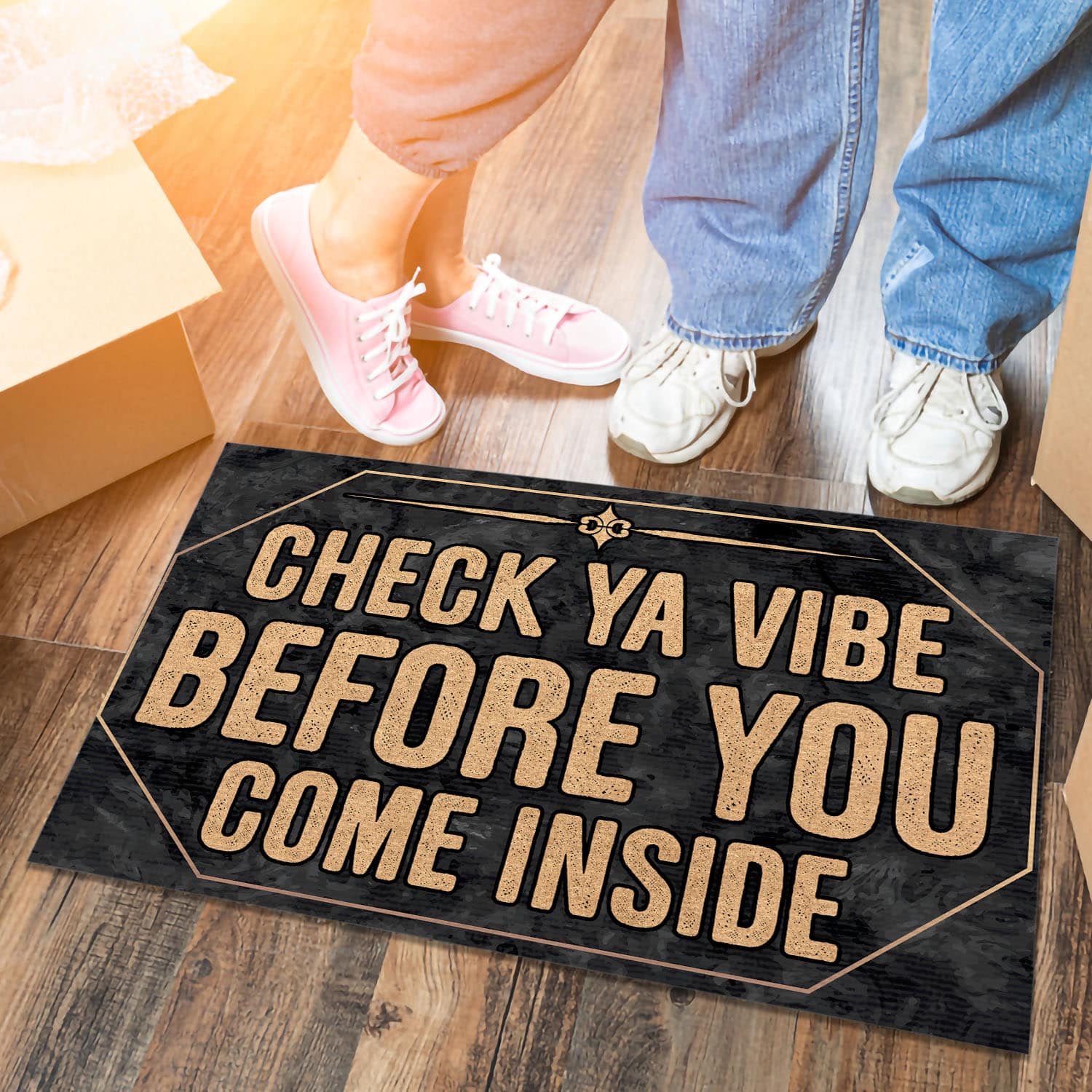 7O. Check Ya Vibe Doormat mockup 6
