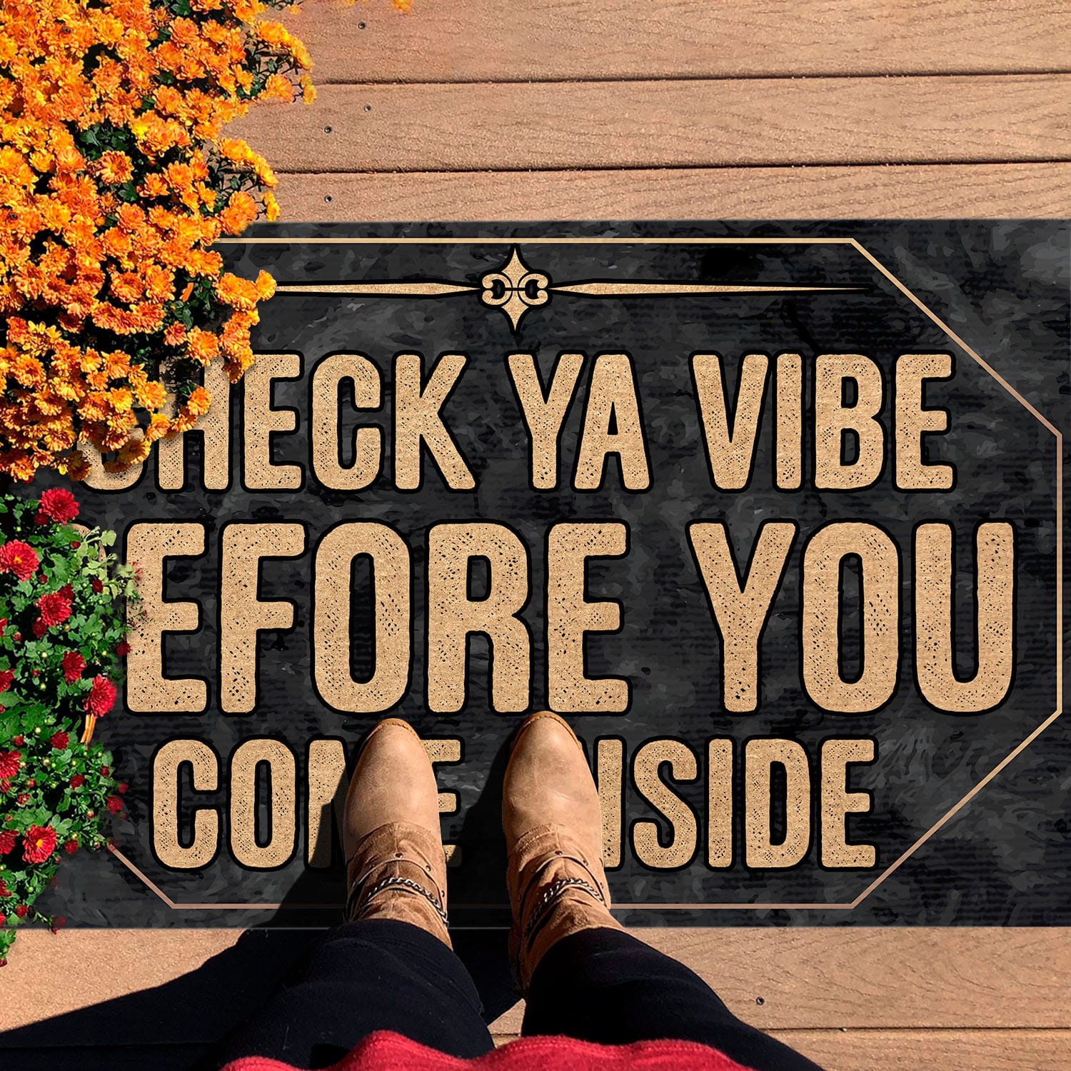 7O. Check Ya Vibe Doormat mockup 7
