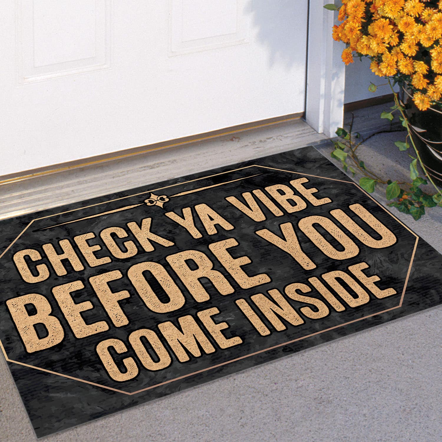 7O. Check Ya Vibe Doormat Mockup 11