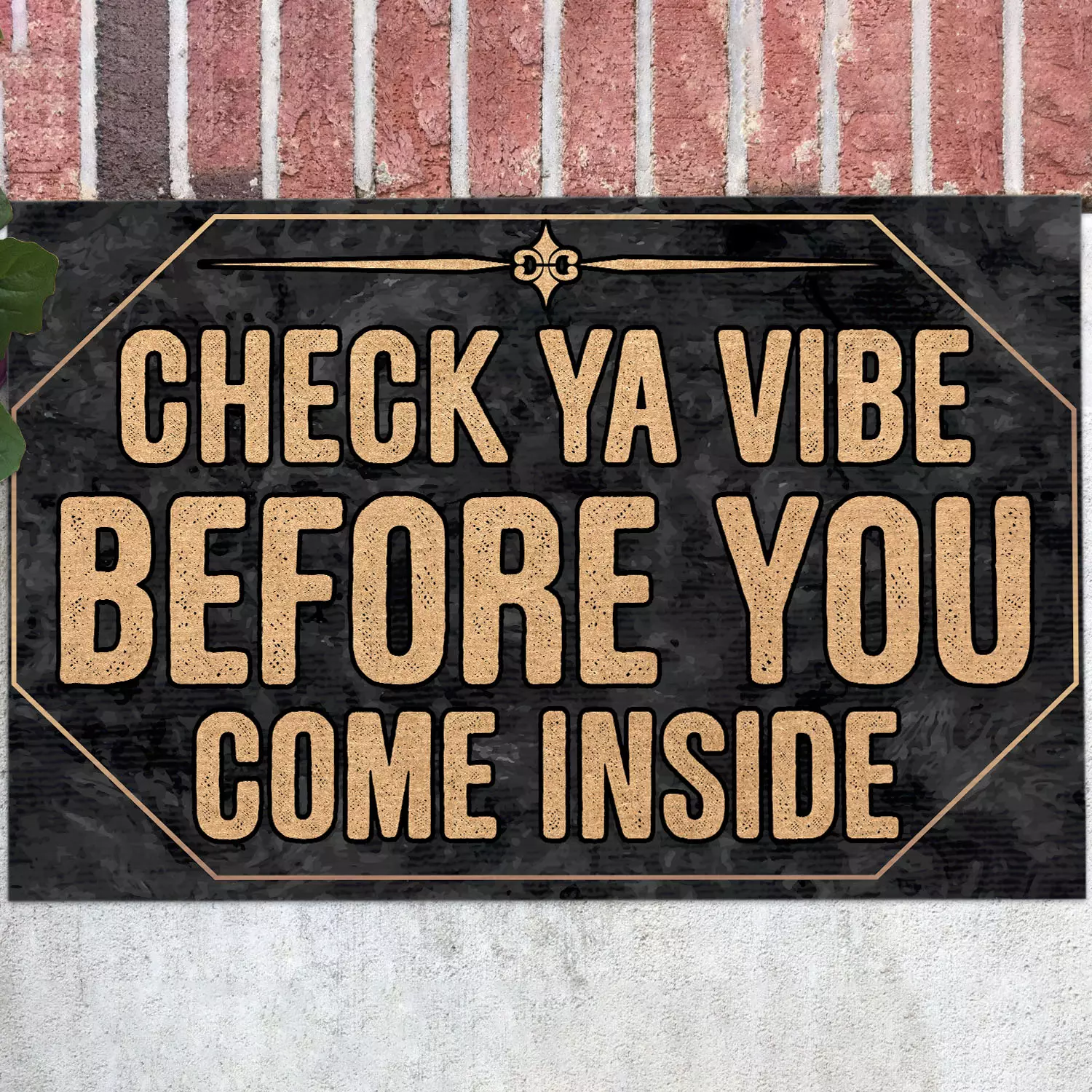 7O. Check Ya Vibe Doormat Mockup 12