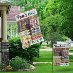 3MH. Porch Rules Flag 30x40 Garden & House Mockup 1
