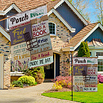 3MH. Porch Rules Flag 30x40 Garden & House Mockup 3