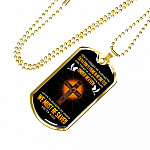 Jesus Christ Of Nazareth Salvation Is Found In No One Else Dog Tag Pendant Necklace