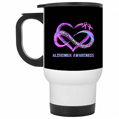 14 oz. White Travel Mug