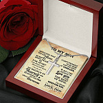 Gift For Son From Dad - Never Feel That You Are Alone Artisan Crafted Cross Necklace