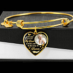 Custom Photo I'll Hold You In My Heart Until I Can Hold You In Heaven Feather Butterfly Memorial Heart Pendant Necklace