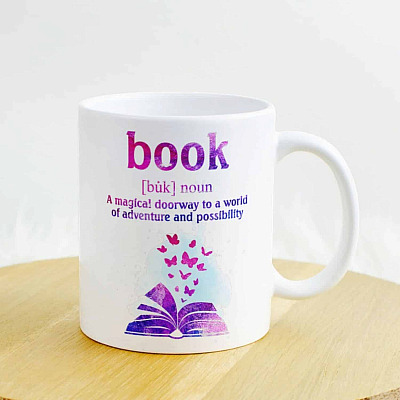 Alternative view of Book A Magical Doorway To A World Of Adventure And Possibility Ceramic Coffee Mug - Water Bottle - Book Lover Gifts