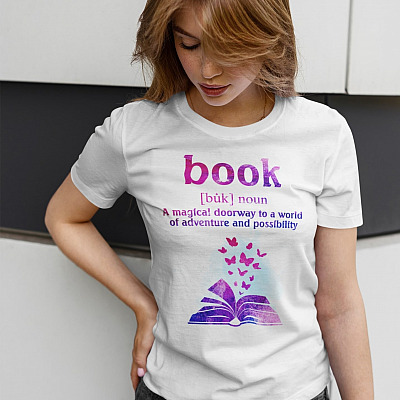 Alternative view of Book A Magical Doorway To A World Of Adventure And Possibility T-Shirt - V-Neck Tee - Book Lover Shirt
