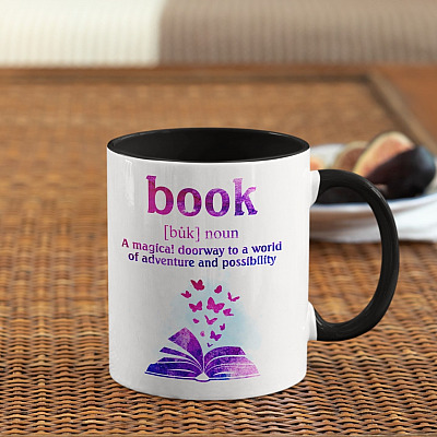 Book A Magical Doorway To A World Of Adventure And Possibility Accent Mug - Ceramic Coffee Mug - Book Lover Gifts