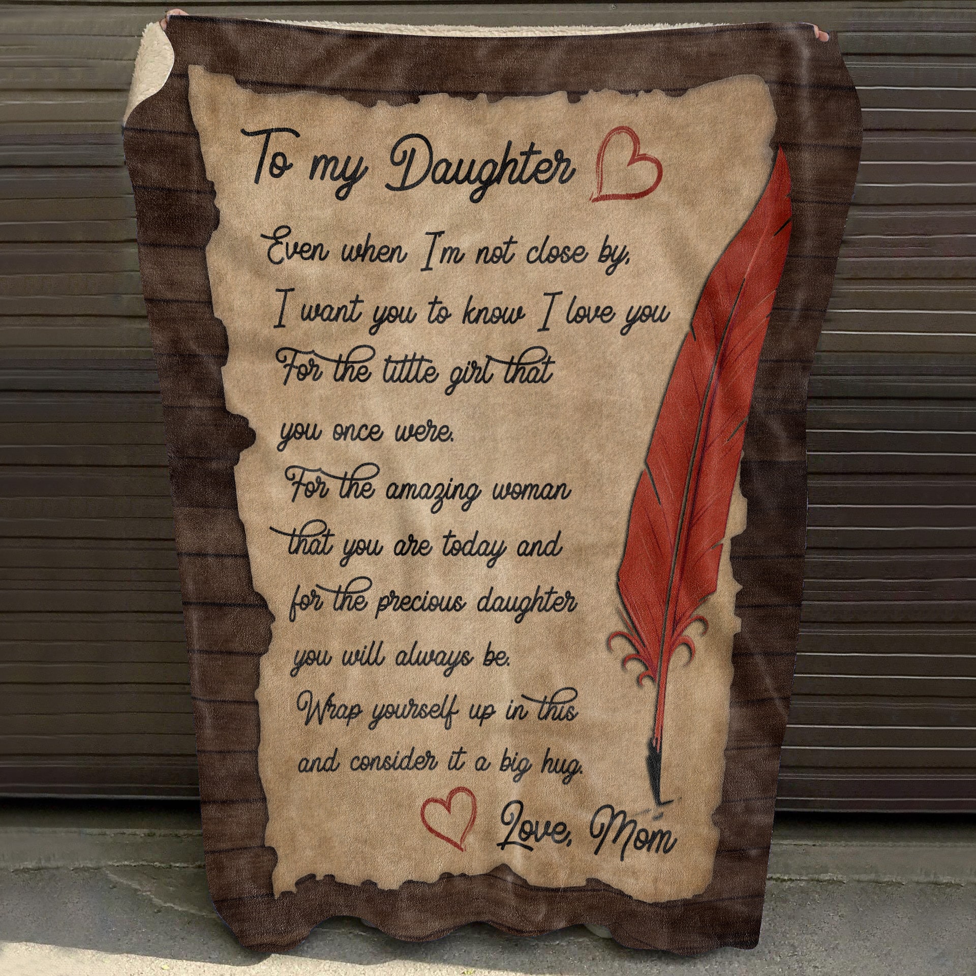 5UT. Daughter Handwriting Blanket Mockup 10