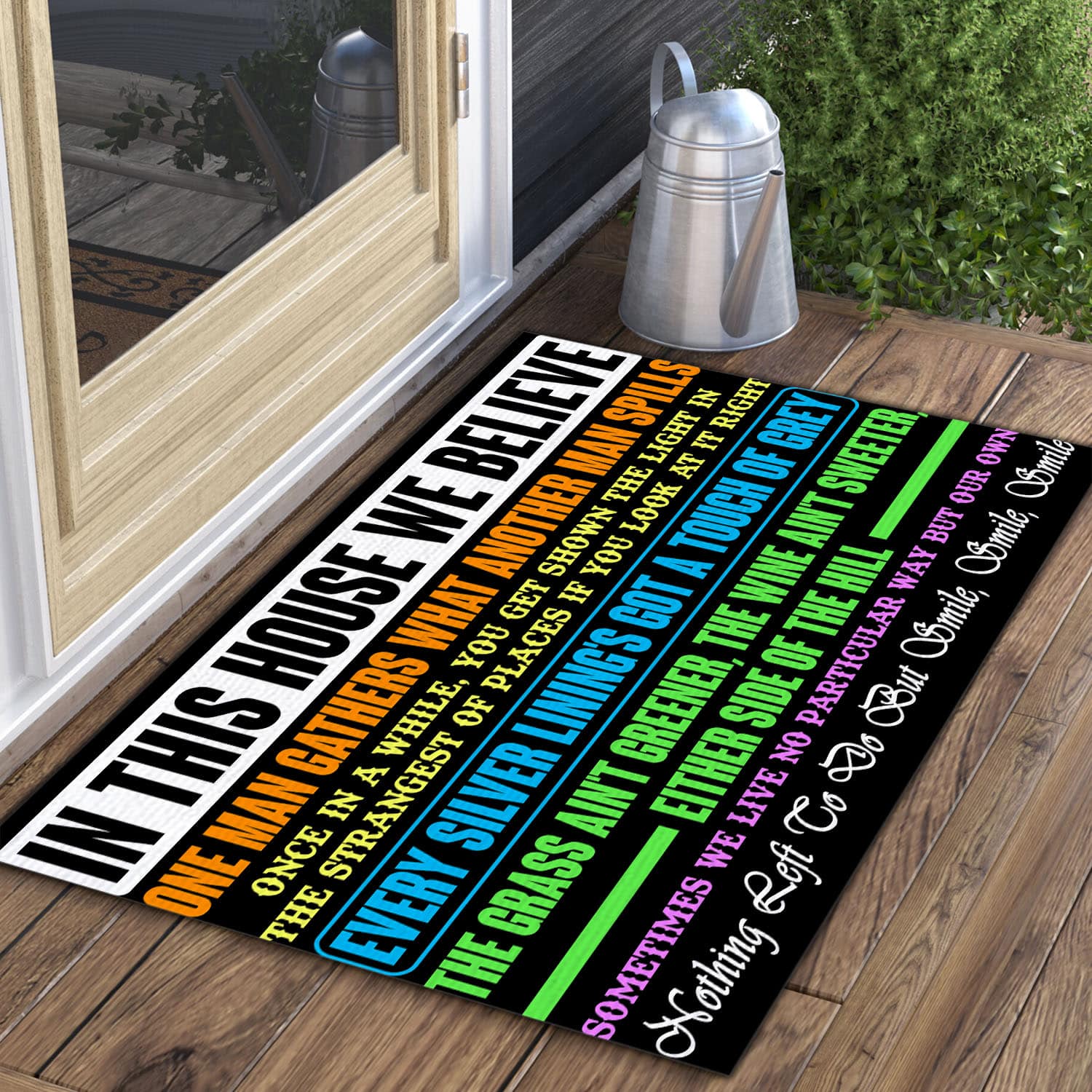 14 HG. In This House We Believe One Man-Doormat Doormat Mockup 3