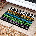 14 HG. In This House We Believe One Man-Doormat Doormat Mockup 10